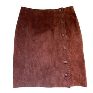 Vtg Cedars | leather button front skirt